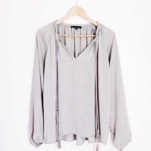 Grey Satin top from Vici